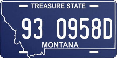 MT license plate 930958D