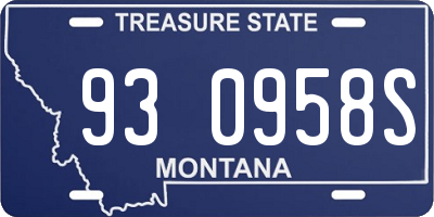 MT license plate 930958S