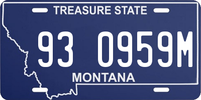MT license plate 930959M