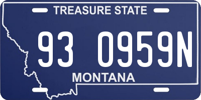 MT license plate 930959N