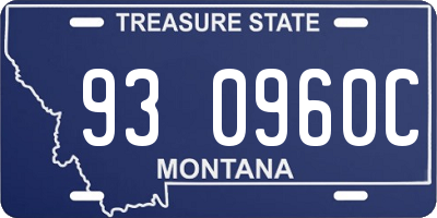 MT license plate 930960C