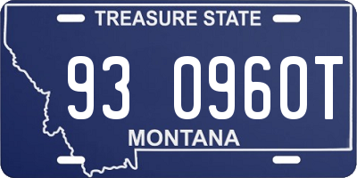 MT license plate 930960T