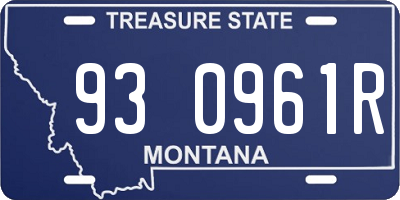 MT license plate 930961R