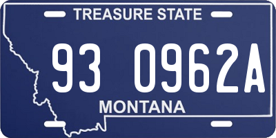 MT license plate 930962A