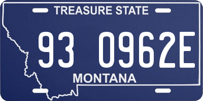 MT license plate 930962E