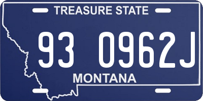 MT license plate 930962J