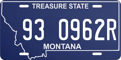 MT license plate 930962R