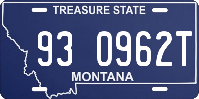 MT license plate 930962T