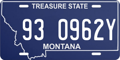 MT license plate 930962Y
