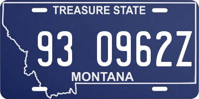 MT license plate 930962Z