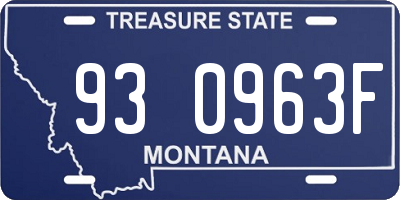 MT license plate 930963F