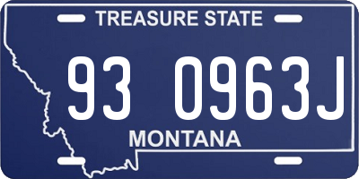 MT license plate 930963J