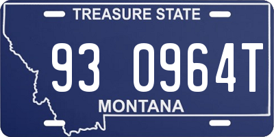 MT license plate 930964T
