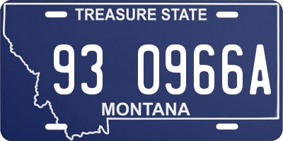 MT license plate 930966A
