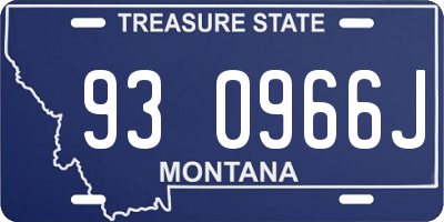 MT license plate 930966J