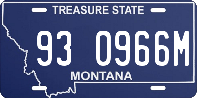 MT license plate 930966M