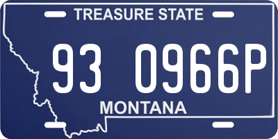 MT license plate 930966P
