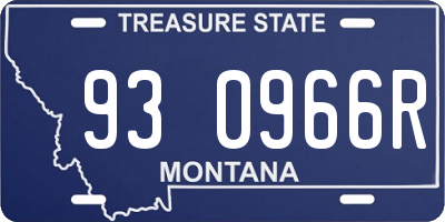 MT license plate 930966R