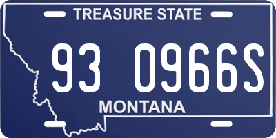 MT license plate 930966S