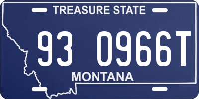 MT license plate 930966T
