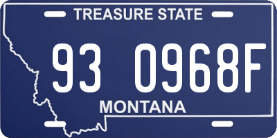 MT license plate 930968F
