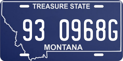 MT license plate 930968G