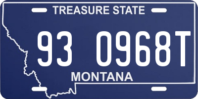 MT license plate 930968T