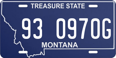 MT license plate 930970G