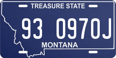 MT license plate 930970J