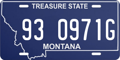 MT license plate 930971G