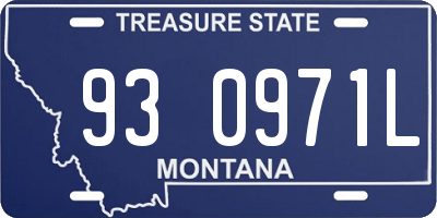 MT license plate 930971L