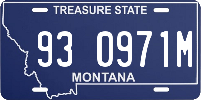 MT license plate 930971M