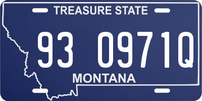 MT license plate 930971Q