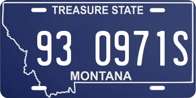 MT license plate 930971S