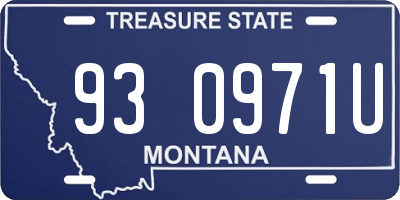 MT license plate 930971U