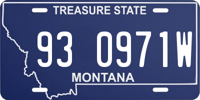 MT license plate 930971W