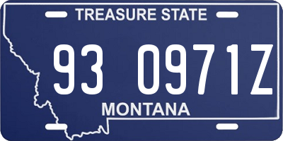 MT license plate 930971Z