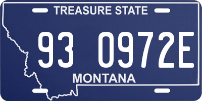 MT license plate 930972E