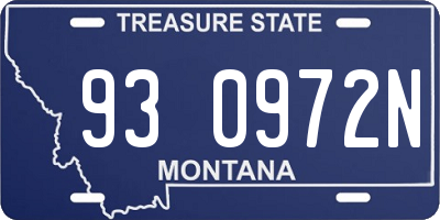 MT license plate 930972N