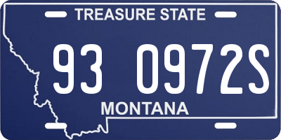 MT license plate 930972S