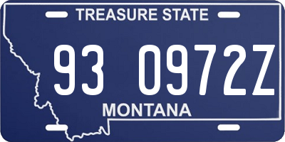 MT license plate 930972Z