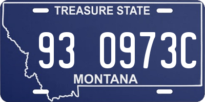 MT license plate 930973C