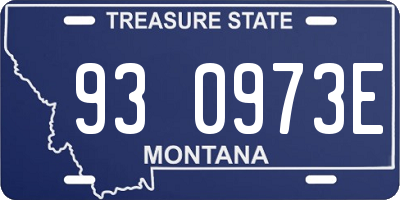 MT license plate 930973E