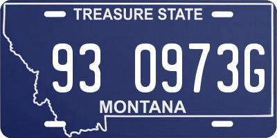 MT license plate 930973G