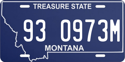 MT license plate 930973M
