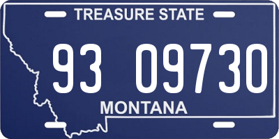 MT license plate 930973O