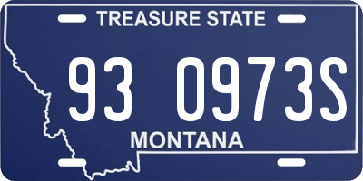 MT license plate 930973S