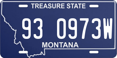 MT license plate 930973W