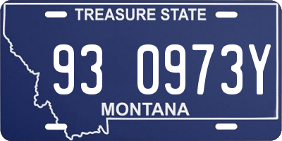 MT license plate 930973Y