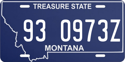 MT license plate 930973Z